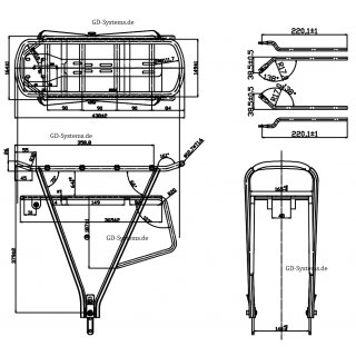 36V 14Ah (504Wh) Gepäckträgerakku LG Zellen inkl. Ladegerät